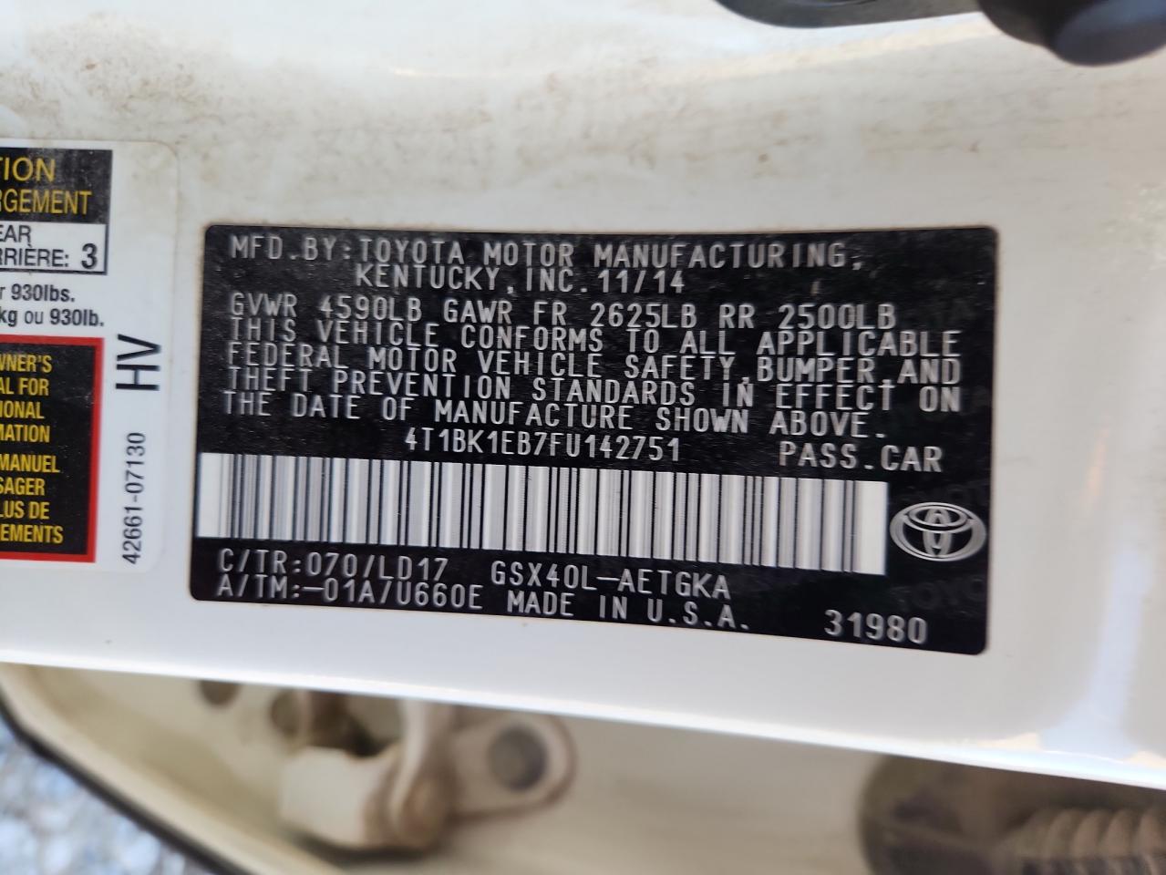 Toyota Avalon Xle Image 12