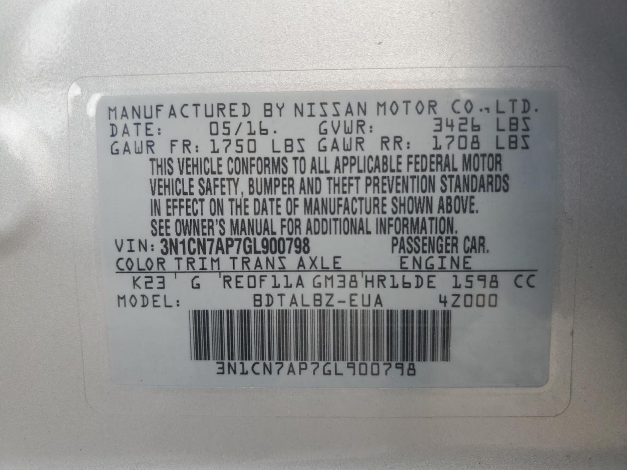 Nissan Versa S Image 12