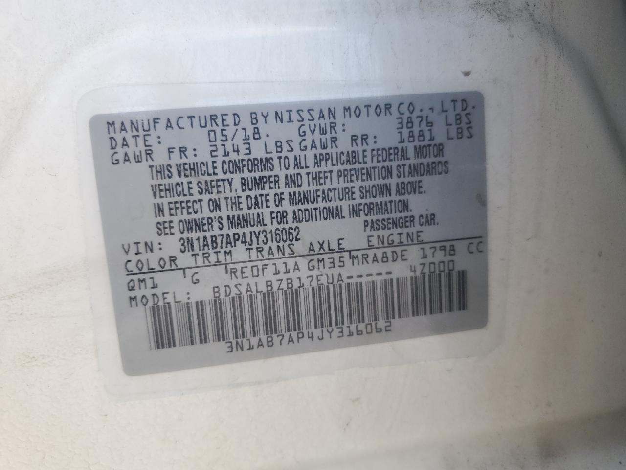 Nissan Sentra S Image 8