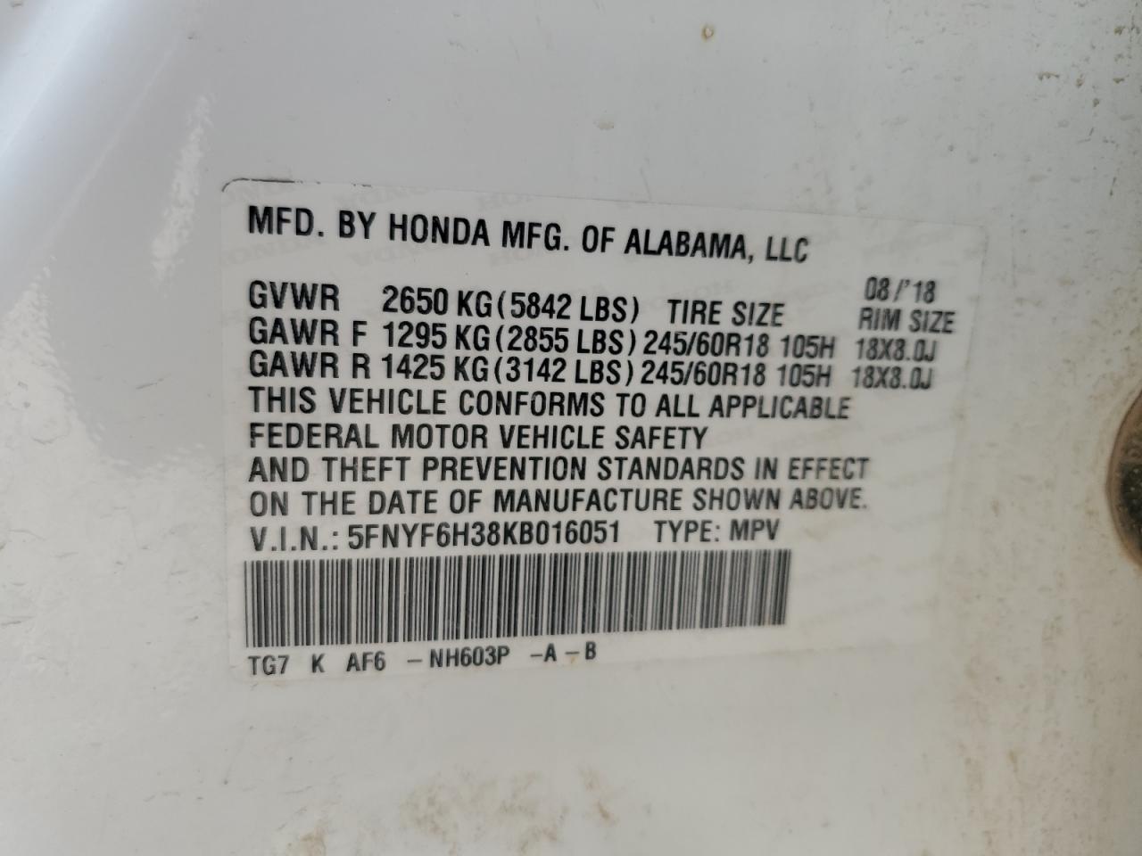 Honda Pilot Ex Image 11