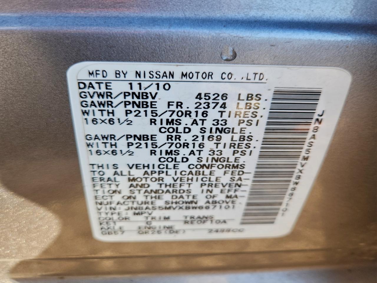 Nissan Rogue S Image 12