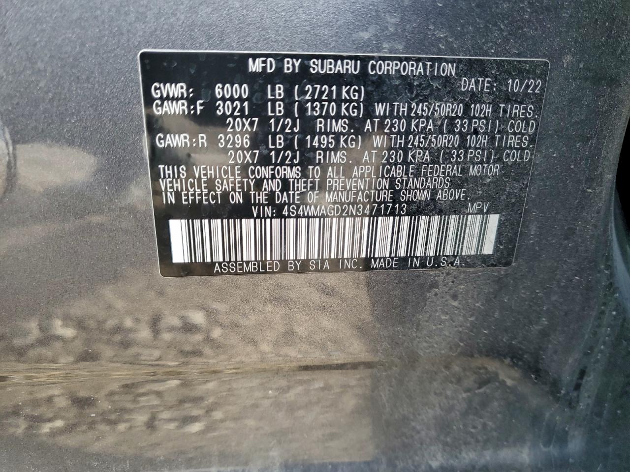 Subaru Ascent Onyx Edition Image 7