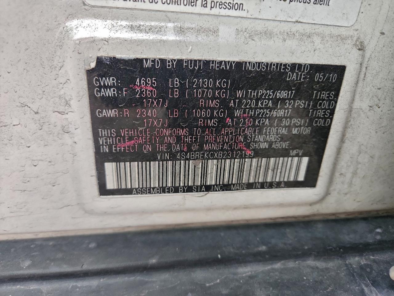 Subaru Outback 3.6r Limited Image 10