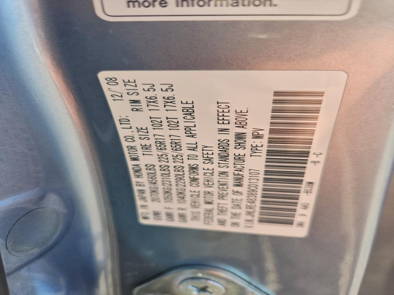 Honda Crv Lx Image 12