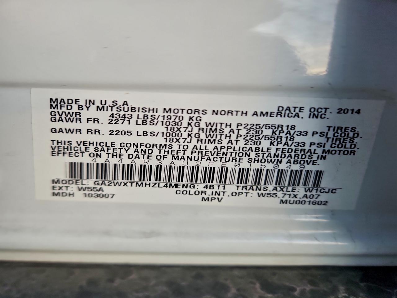 Mitsubishi Outlander Es Image 9